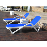 Weatherproof Blue Sunbeds: Sun Lounger for Comfort by the Beach or Poolside