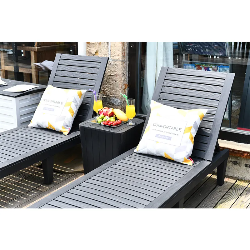 Adjustable Sun Lounger: KD Design, UV Protected, Beach Luxury-Grey