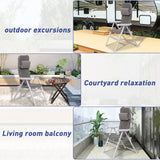 Adjustable Aluminum Alloy Lounge Chair: Ultimate Outside Comfort in Style-Grey