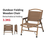 Folding Wooden Chair: Stylish Outdoor Comfort in Brown