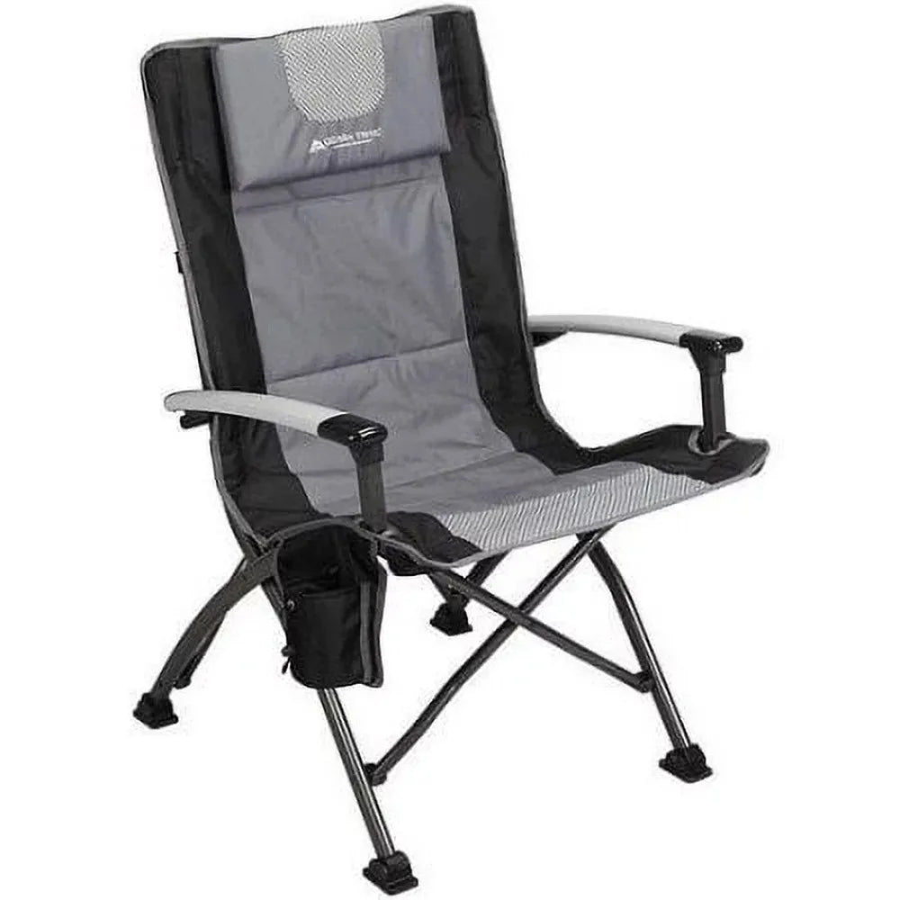 Ozark Trail Folding High Back Camping Chair with Headrest-Black