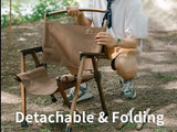 Folding Wooden Chair: Stylish Outdoor Comfort in Brown