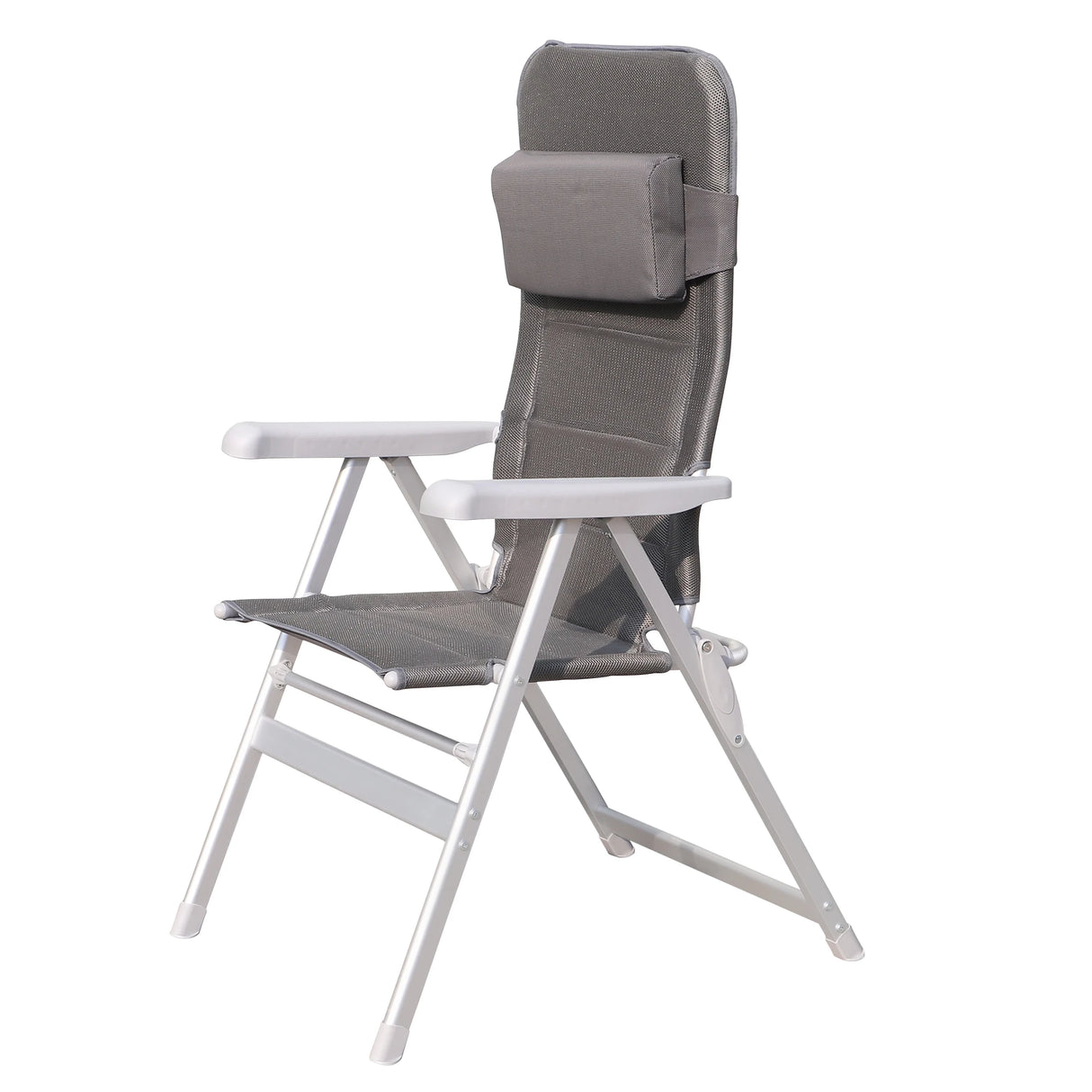 Adjustable Aluminum Alloy Lounge Chair: Ultimate Outside Comfort in Style-Grey