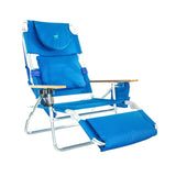 Ostrich Deluxe 3-N-1 Banana Lounge Chair: Ultimate Outdoor Comfort-Blue